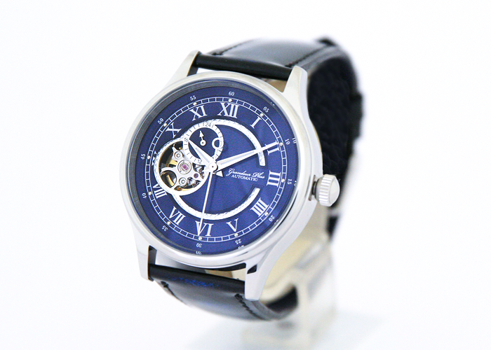 腕時計グランドールプラス (マルゼキ)自動巻き腕時計, ブラック/ゴールド